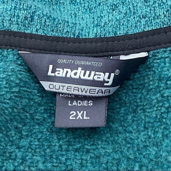 Women's Heather Teal Sweater Knit Fleece Plus size - Picture 11 of 12